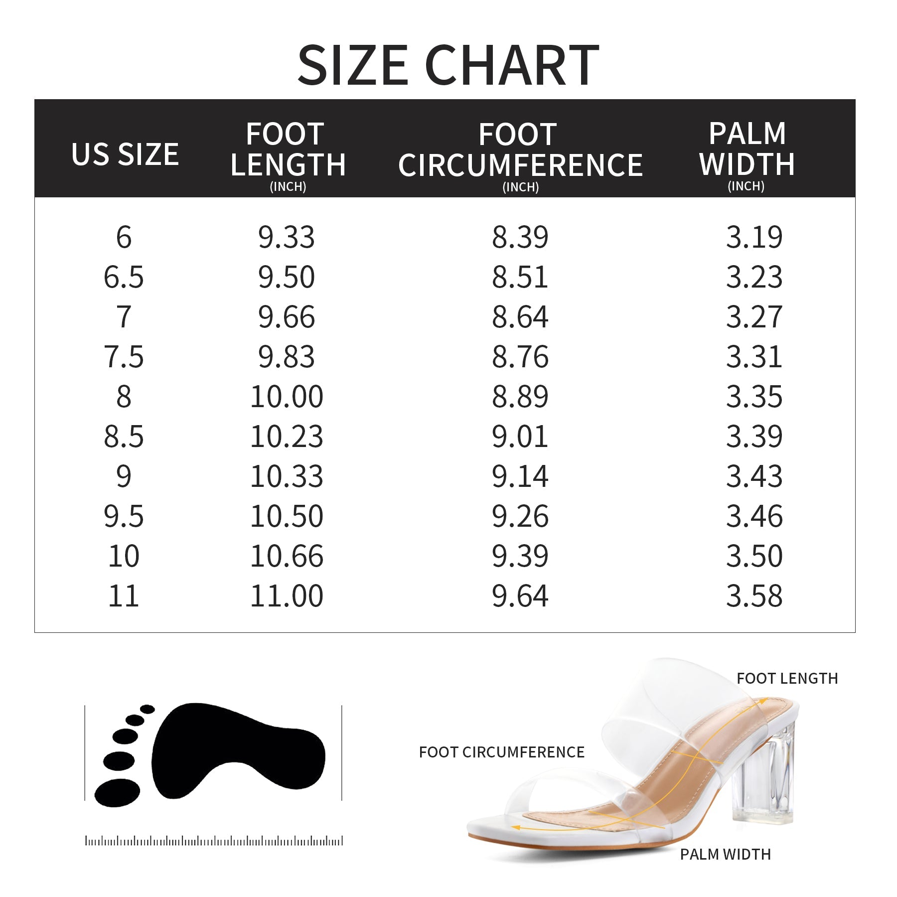 Amazon.com | mysoft Clear Heels for Women Transparent Two Strap Block  Chunky Square Heel Sandals Open Toe Slip On Sandals | Heeled Sandals